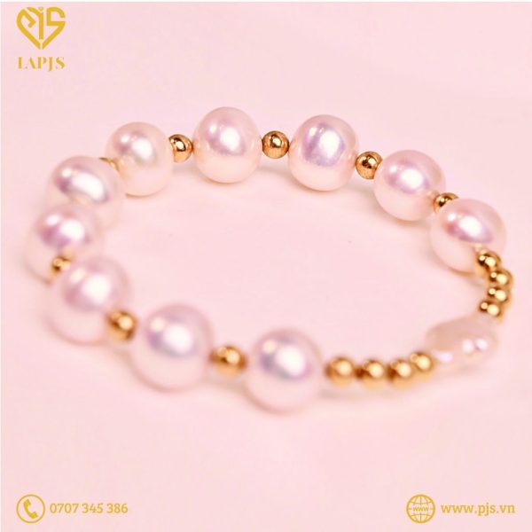 Vòng tay Mân côi Ngọc trai trắng GF- CBL-5234