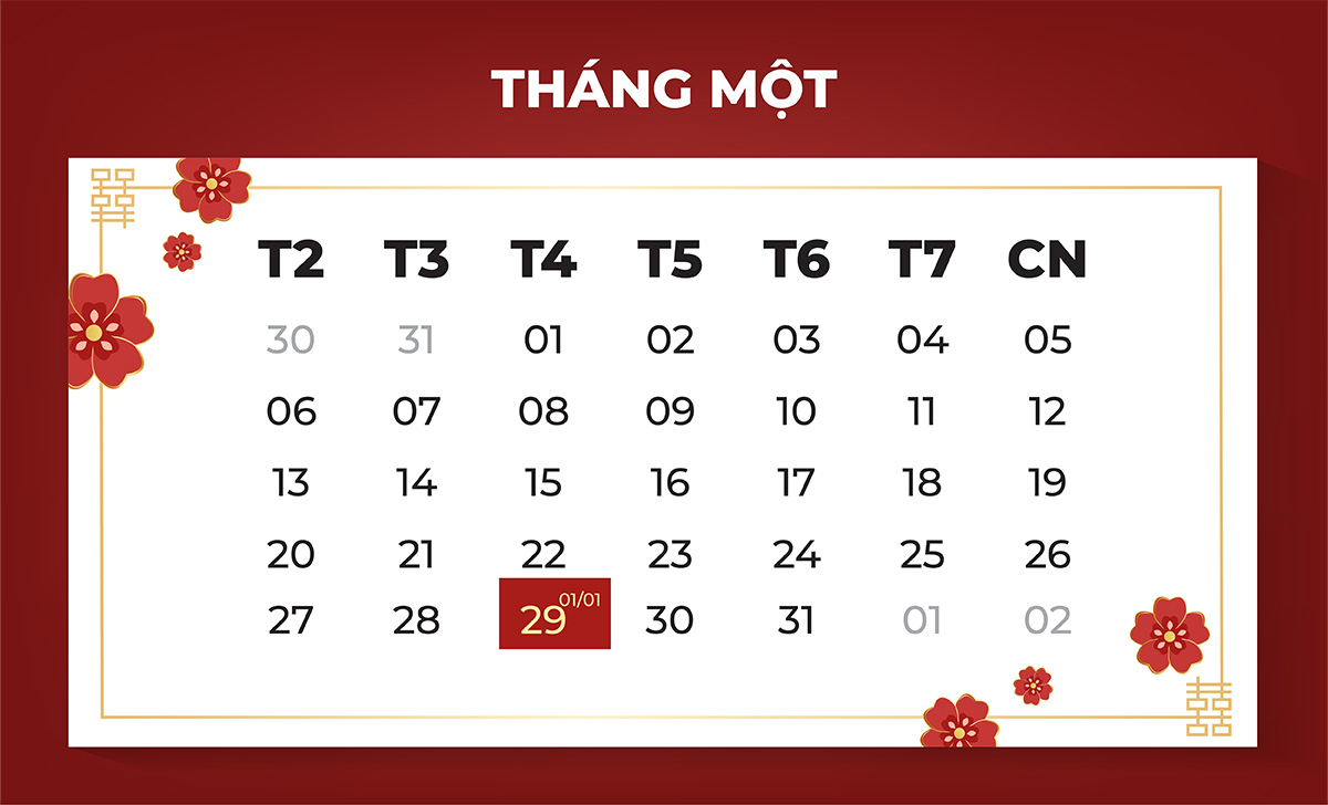 Mùng 1 tết 2025 là ngày mấy Dương lịch 