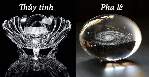 Phân biệt pha lê và thủy tinh thường