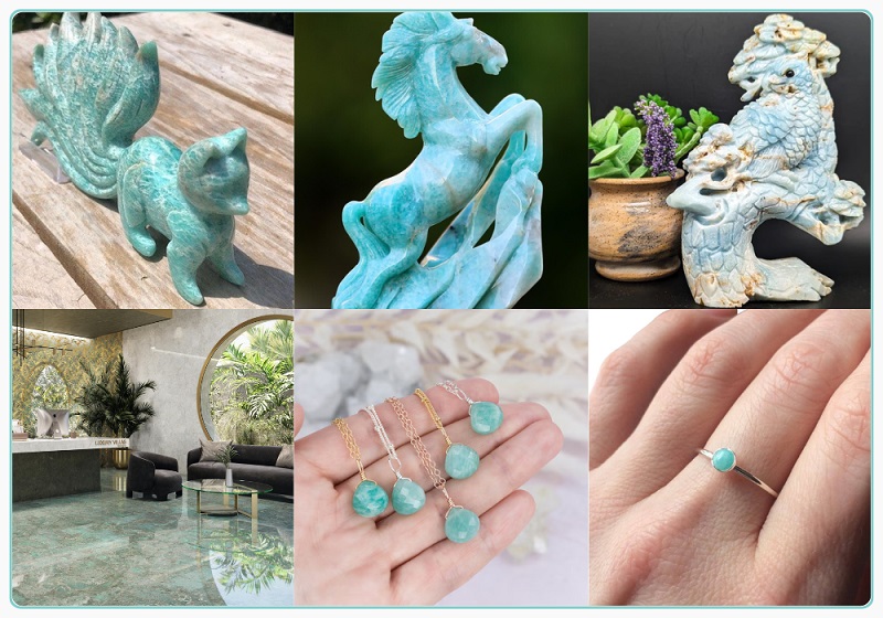 Ứng dụng của đá Amazonite trong chế tác thủ công